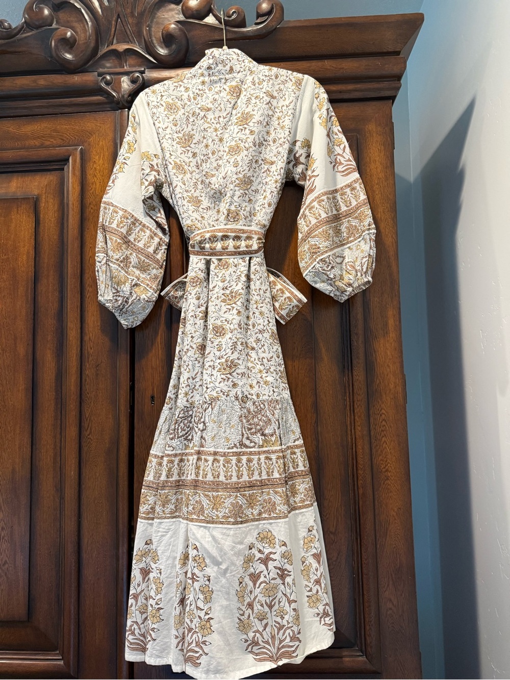 Sue Sartor Flounce Parterre Dress in Teak and Sienna - Picture 2 of 7